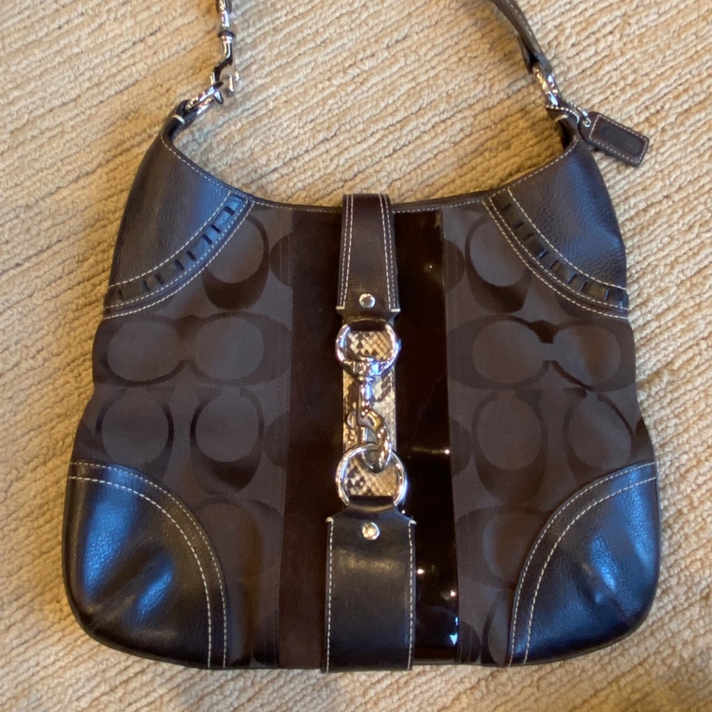 Coach chocolate brown shoulder bag